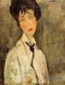 Portrait d’une femme en cravate noire 1917 Amedeo Modigliani